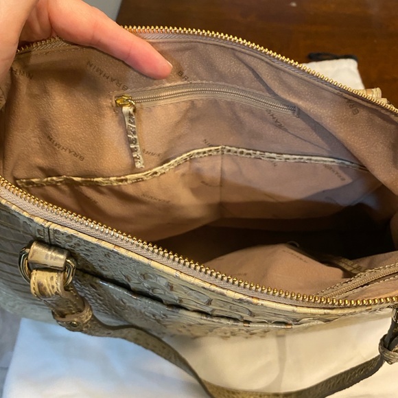 Brahmin Metallic Gold Embossed Satchel - Picture 8 of 10